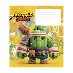 Зошит Школярик Battle Suns 12 аркушів клітинка (012-3757K), в асортименті