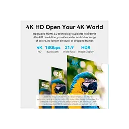 Кабель мультимедійний HDMI M to HDMI F 5.0m V2.0 4K60Hz Vention (AHCBJ) - мініатюра 7