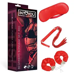 BDSM набір Intoyou Beginners Bondage Set, 3 предмети (червоний) - мініатюра 5