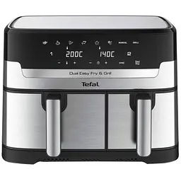 Мультипіч Tefal Dual EasyFry & Grill AirFryer сіро-чорний 2700 Вт (EY905D10)