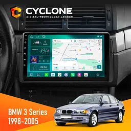 Штатна магнітола BMW 3 Series (E46) 1998-2005 Радіо модуль Cyclone C9-013 4x64 DSP 4G Cyclone (НФ-00002045)