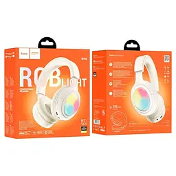 Навушники Hoco W48 Focus BT headphones Milky white бездротові - мініатюра 4