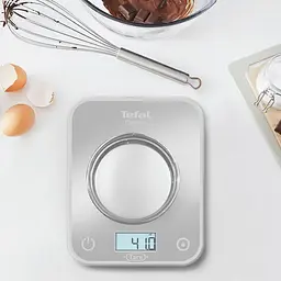 Ваги кухонні Tefal Optiss 5 кг скло AAAx2 в комплекті сріблясті (BC50U4V0) - мініатюра 5