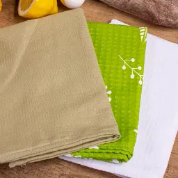 Набір вафельних рушників MirSon №611 Summer green 60х45 см 3 шт. (2200006740261) - мініатюра 2