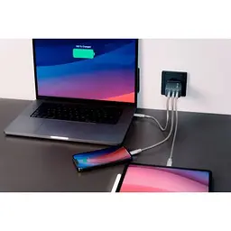 Зарядний пристрій Verbatim GaN 65 W 3 ports (2xUSB-C-65 W /USB-A -3.0) (32201) - мініатюра 6