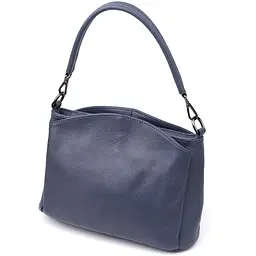 Стильна сумка на плече з натуральної шкіри Vintage 23009 синя - мініатюра 1