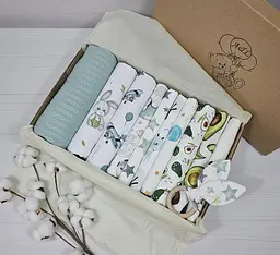 Набір подарункових пелюшок зі шкарпетками a.l.babybox Магія зірочок (NA 29375925)