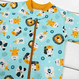 Сліп футерний з начосом Raffy зріст 92 см (18 - 24 місяці) Malena Зелений з принтом - мініатюра 2