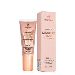 База під макіяж Bogenia Angelic Makeup Base with Highlighter 38 мл (BG612), 001 Бежева