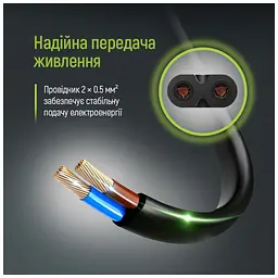 Кабель живлення C7 2m black ColorWay (CW-CBP085-BK) - мініатюра 2