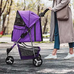 Коляска для котів та собак Bestopet Люпосанчик BS-RL-16 Purple - мініатюра 2