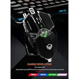 Миша MEETION Backlit Gaming mechanical Mouse RGB MT-M990S - мініатюра 2
