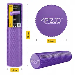 Масажний ролик 4FIZJO CARE+ EVA 60 x 15 см (валик, роллер) 4FJ0522 Purple (P-5907739314390) - мініатюра 3