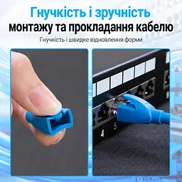 Чохол для конектора RJ45 із захистом від натягу Vention 100 шт. Захисний ковпачок Захист засувки від зворотного згинання та оболонки кабелю від пошкодження Захист від пилу та води Чорний (IODB0-100) - мініатюра 5