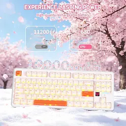 Клавіатура Attack Shark X87 Ultra RGB Meg Shark Switches Wireless (AS-6979033730236-IO) Iced Orange (G-000004501) - мініатюра 3