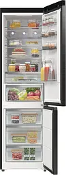 Холодильник Gorenje з нижн. мороз. камерою, 203х66х60см, 2 двері, 257(121) л, А+, Total NF, Зона св-ті, Інвертор, Зовн. Дисп, Wi-Fi, Чорний - мініатюра 10