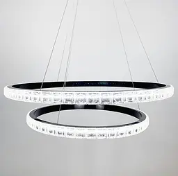 Підвісний світильник Delight Collection у чорному каркасі з подвійним кільцем Line.F SGJ 11/600+800 - мініатюра 5