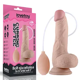 Фалоімітатор - Soft Ejaculation Cock With Ball 8"