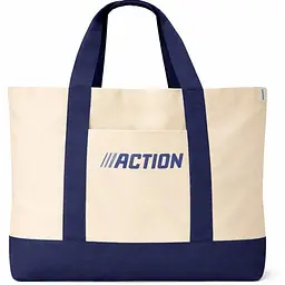 Еко сумка для пляжу Action 52x36x15 см бежева із щільного котону sum0028707