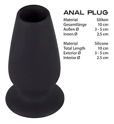Анальний тунель Orion Lust Tunnel Plug 10 см (чорний) - мініатюра 4