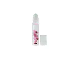 Блиск для губ LUKKY олійка в ролику Aqua Fleur з рожевими квітами T22004 - мініатюра 2