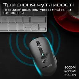 Комп'ютерна мишка Promate Samo Wireless/Bluetooth Black (samo.black) - мініатюра 4