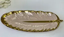 Тарілка "Рожеве перо", мал 10x26x1,5 см