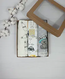 Набір пелюшок a.l.babybox Машини в місті 50х80/100х80 см 3 шт. Різнокольоровий (NA 18168575)