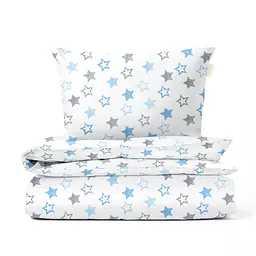 Дитяча постіль Cosas Stars CS1 без простирадла 110х140 см (StarsClear_GreyBlue_140_2)