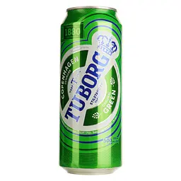 Уцінка. Пиво Tuborg Green, світле, 4,6%, з/б, 0,5 л (256738) - мініатюра 2
