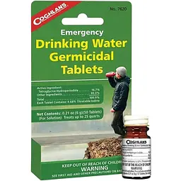 Знезаражувальні таблетки для води Coghlans Drinking Water Tablets (1053-CHL.7620)