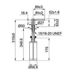 Дозатор для рідкого мила Franke Comfort (119.0578.743) - мініатюра 2