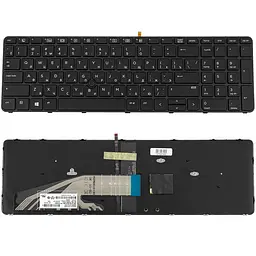 Клавіатура для ноутбука HP (ProBook: 450 G3, 455 G3, 470 G3) rus, black, підсвічування клавіш, з джойстиком (оригінал) - мініатюра 2