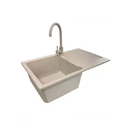 Кухонна мийка Adamant HORIZON avena 780x495x230 мм, з крилом 78 см - мініатюра 2