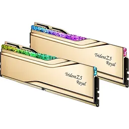 Модуль пам'яті DDR5 G.Skill Trident Z5 Royal 2x16GB 6400MHz Gold (F5-6400J3039G16GX2-TR5G) [148642] - мініатюра 2