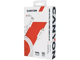 Кабель USB Type-C Canyon Type-C to Type-C 2m White (CNS-USBC42W) - мініатюра 2