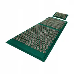 Килимок акупунктурний 4FIZJO Eco Mat Аплікатор Кузнєцова з подушкою 130 x 50 см Navy Green/Gold 4FJ0290 (P-5907739313614) - мініатюра 6