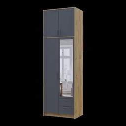 Антресоль висока Doros Ронді Дуб Артізан/Графіт 2 ДСП 82х52х65 (41516180) - мініатюра 7