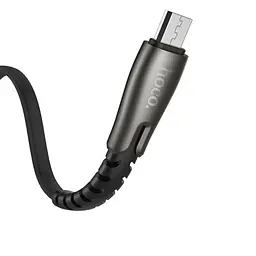 Кабель Hoco U58 Pisces Cable USB to MicroUSB 2,4A 1,2m Black