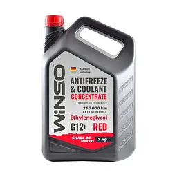 Антифриз Winso Antifreeze & Coolant Red червоний концентрат G12+, 5 кг (880990) - мініатюра 2
