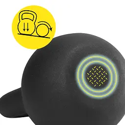 Гиря металева Cornix 24 кг з вініловим покриттям XR-0440 Black - мініатюра 3