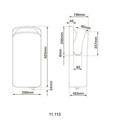 Сушарка для рук Hotec 11.113 Stainless Steel - мініатюра 4