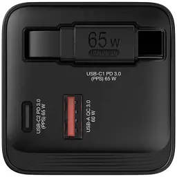 Зарядний пристрій Verbatim GaN 65 W 2 ports (USB-C/1xUSB-A) (32217) - мініатюра 2
