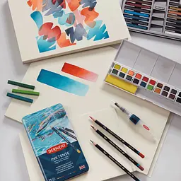 Склейка для акварелі Inktense 30,5х41см 300г/м2 20л 100% бавовна Derwent - мініатюра 7