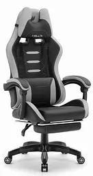 Комп'ютерне крісло Hell's HC-1039 Gray-Black (тканина) - мініатюра 4