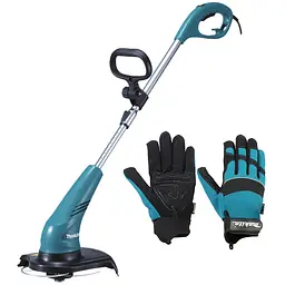 Тример електричний Makita UR3000 BEO1 з рукавичками Makita (300 мм, 9000 об/хв, 1.6 мм, 450 Вт)