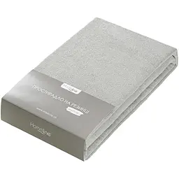Простирадло махрове на резинці Home Line 160x200х20 см сірий (195127)
