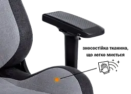 Геймерське крісло GT Racer чорне зі світло-сірим (X-8005 Light Gray/Black Suede) - мініатюра 9