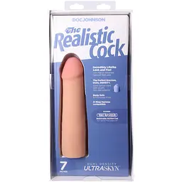 Фалоімітатор Doc Johnson The Realistic Cock ULTRASKYN 7 Inch, 17.1 см - мініатюра 10