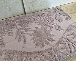 Простирадло махрове жакардове Parisa Home Premium 200х220 щільність 470 г/м2 лілове - мініатюра 5